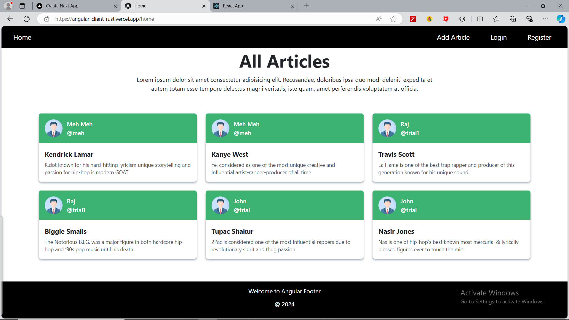 Angular Article